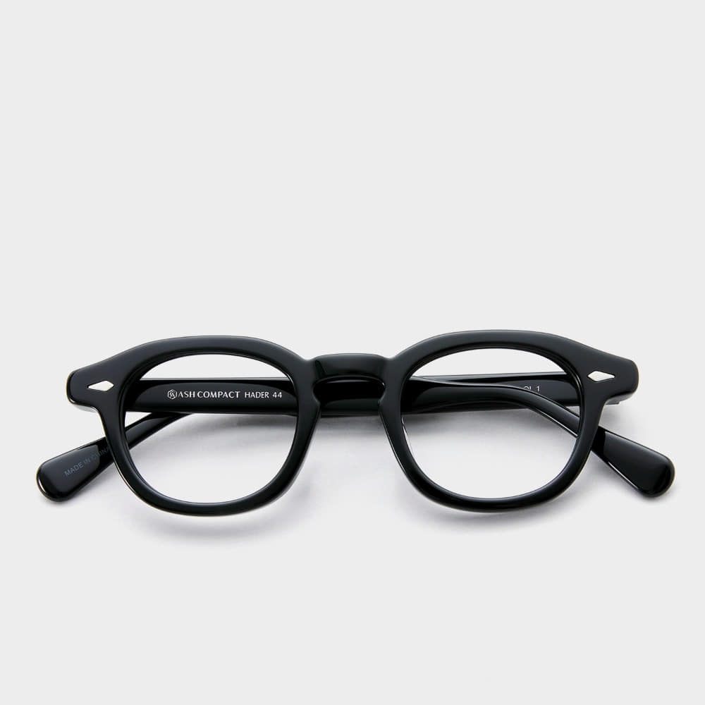 애쉬컴팩트 안경 헤이더 C1 (44사이즈) 빈티지 남자 블랙 뿔테 안경테
